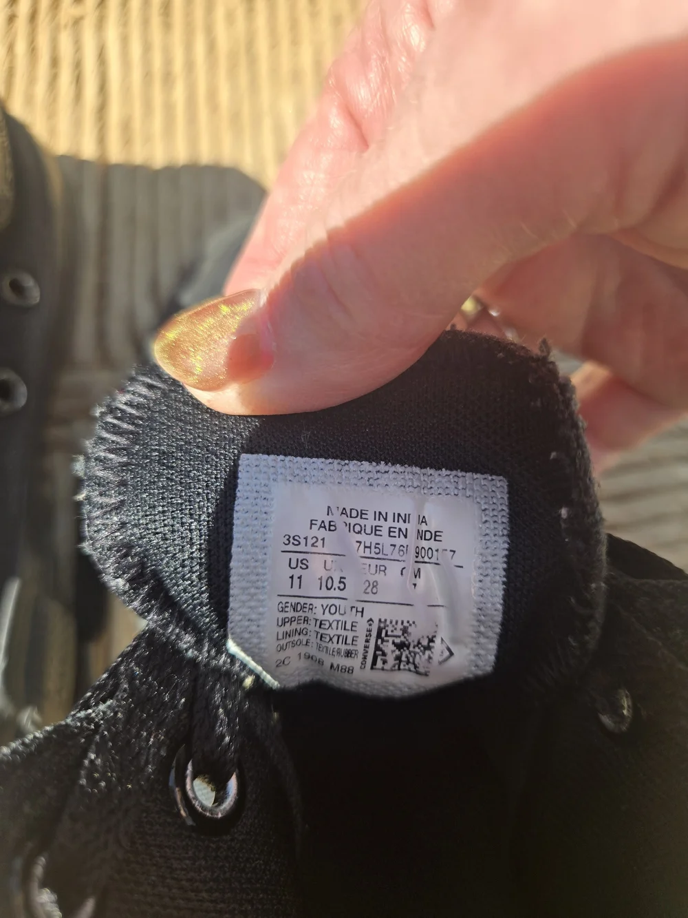 Converse Kids Black High-Top Canvas Sneakers